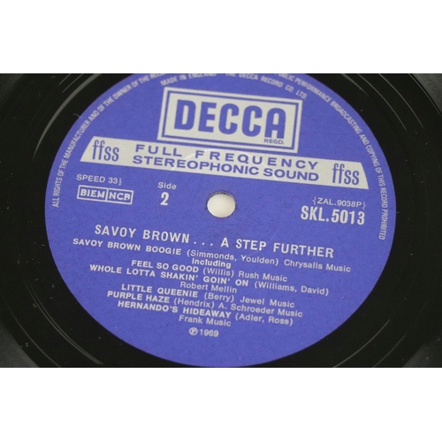 17 - Vinyl - Savoy Brown A Step Further (Decca SKL 5013) boxed Decca blue label.  Sleeve & Vinyl VG+