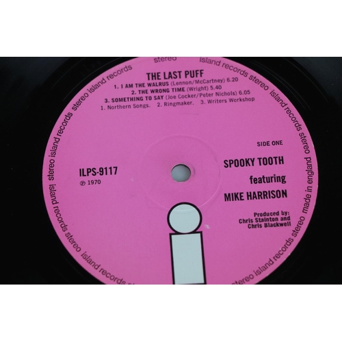 18 - Vinyl - Spooky Tooth The Last Puff (ILPS 9117) pink Island label.  Sleeve & Vinyl VG+