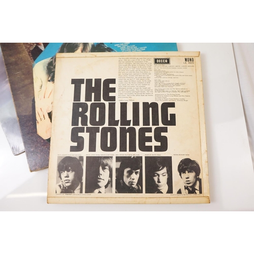 213 - Vinyl - The Rollings Stones 2 LP's to include Self Titled (LK 4605) mono sleeve VG- Vinyl GD needs p... 