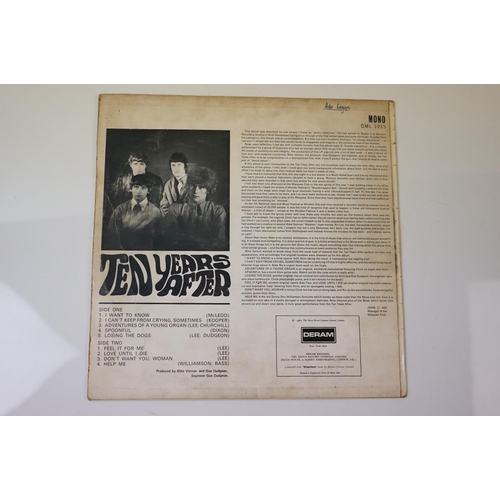 225 - Vinyl - Ten Years After Self Titled (Deram DML 1015) Mono, name to both sides of label and back of s... 