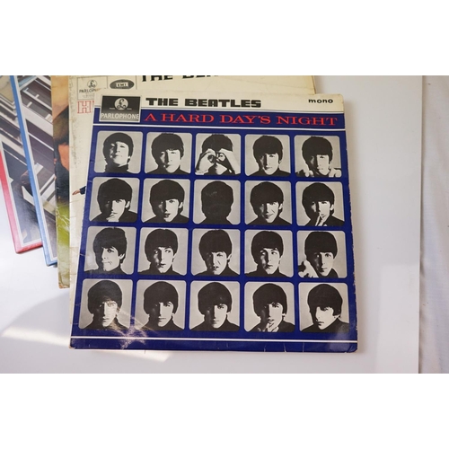 227 - Vinyl - The Beatles 5 LP's to include early copies of For Sale, A Hard Days Night and Help, all have... 