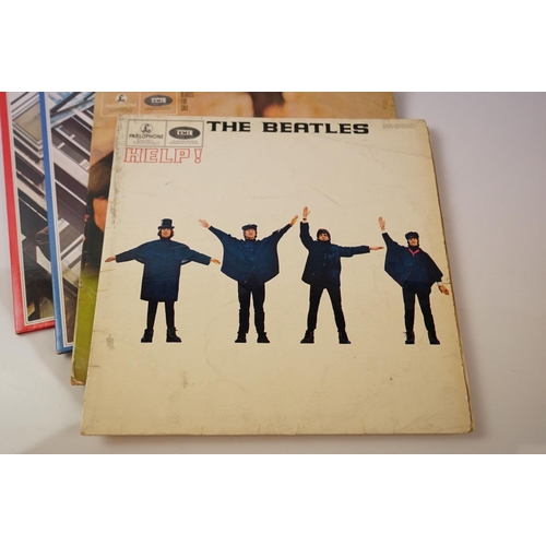 227 - Vinyl - The Beatles 5 LP's to include early copies of For Sale, A Hard Days Night and Help, all have... 