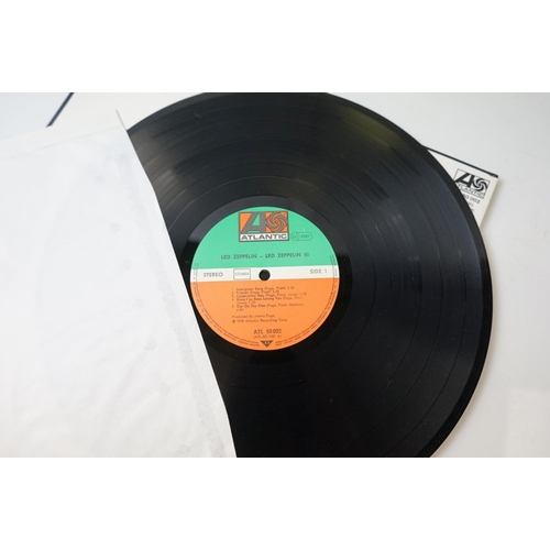 229 - Vinyl - Led Zeppelin 3 LP's to include Two (K 40037) green and orange Atlantic label, Three (ATL 500... 