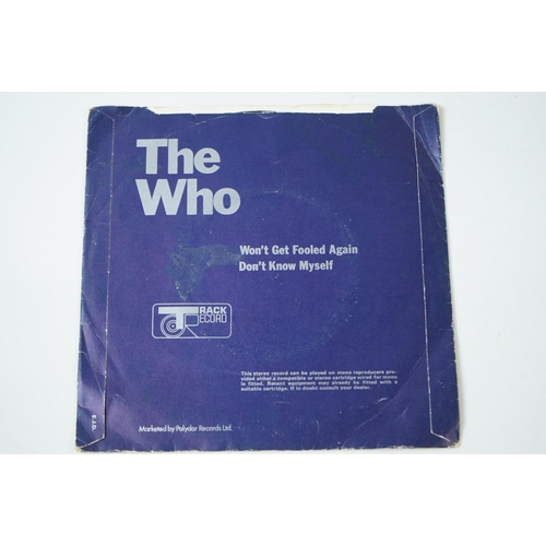 233 - Vinyl - The Who Won't Get Fooled Again / Don't Know Myself (Track 2094 009) picture sleeve, 4 prong ... 