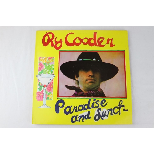 24 - Vinyl - Ry Cooder 4 LP's to include Self Titled (K 44093), Borderline (W8 56864), Paradise And Lunch... 