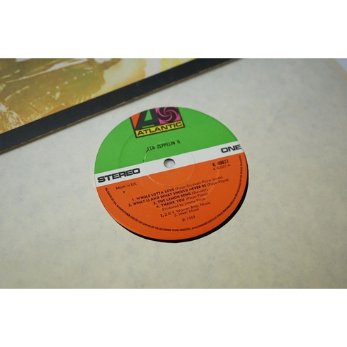 247 - Vinyl - Led Zeppelin 2 LP's to include Two (K 40037) green/orange Atlantic label first re-release, a... 