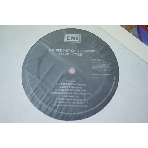 250 - Vinyl - The Red Hot Chili Peppers 4 reissue LP's to include Freaky Styley (SVLP 223) with insert and... 