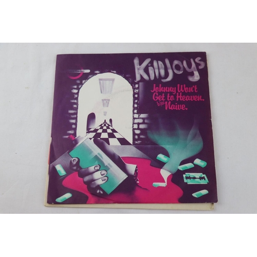 316 - PUNK - 10 FIRST GENERATION PUNK SINGLES FROM 1977.  1. THE KILLJOYS - JOHNNY WON’T GET TO HEAVEN (PR... 