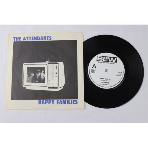 341 - PUNK / POWER POP - THE ATTENDANTS - HAPPY FAMILIES (1980, UK 1ST PRESSING, B&W RECORDS), VINYL is MI... 