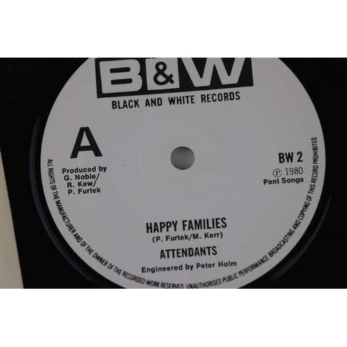 341 - PUNK / POWER POP - THE ATTENDANTS - HAPPY FAMILIES (1980, UK 1ST PRESSING, B&W RECORDS), VINYL is MI... 