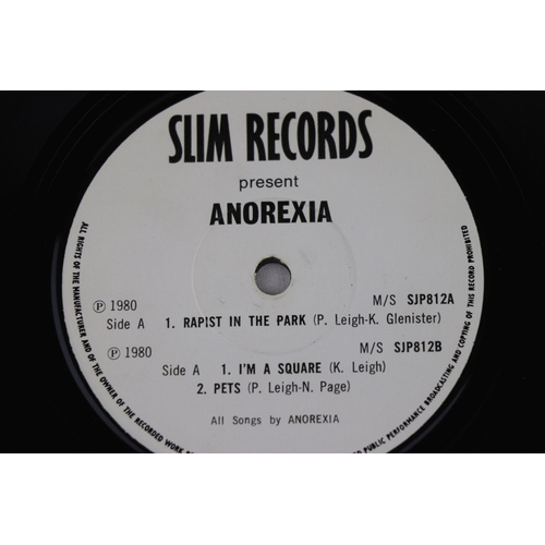 344 - PUNK - ANOREXIA - RAPIST IN THE PARK (1980, UK 1ST PRESSING, SLIM RECORDS), VINYL is EX+++ / NEAR MI... 