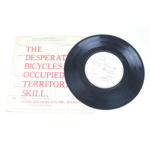 356 - DIY PUNK - 4 RARE UK 1977 -1979 DIY PUNK PRIVATE PRESSING SINGLES.  1.  THE DESPERATE BICYCLES - OCC... 