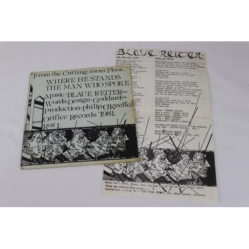 357 - DIY PUNK / POST PUNK - 2 RARE UK 1979-1981 DIY PUNK PRIVATE PRESSING SINGLES.  1. BLAUE REITER - FRO... 