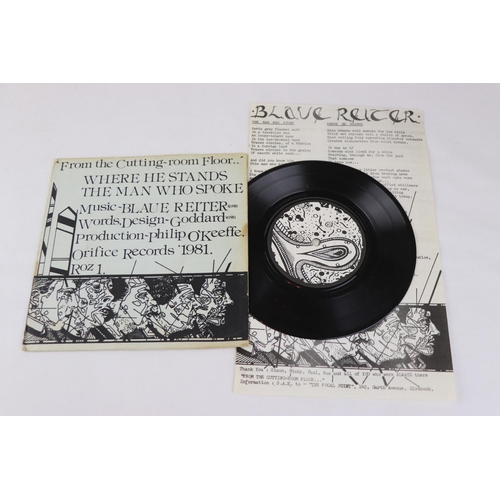 357 - DIY PUNK / POST PUNK - 2 RARE UK 1979-1981 DIY PUNK PRIVATE PRESSING SINGLES.  1. BLAUE REITER - FRO... 