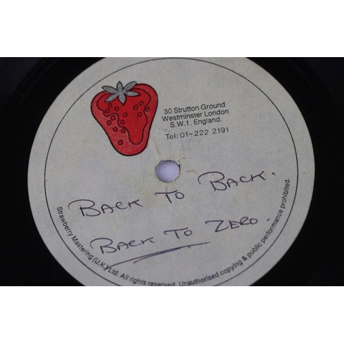 373 - MOD REVIVAL / PUNK ACETATE - BACK TO ZERO UK original 1979 DOUBLE SIDED DEMO ACETATE + SINGLE.   