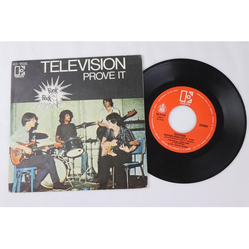 384 - PUNK - TELEVISION - PROVE IT, 1977 SPANISH PROMO 1ST ISSUE + MARQUEE MOON single.  SPANISH 1977 PROM... 