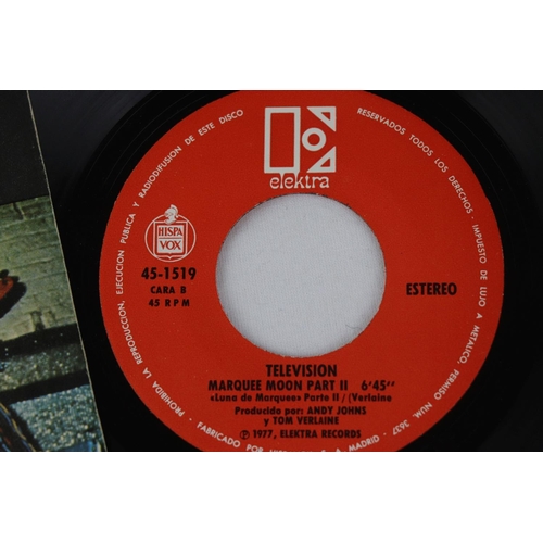 384 - PUNK - TELEVISION - PROVE IT, 1977 SPANISH PROMO 1ST ISSUE + MARQUEE MOON single.  SPANISH 1977 PROM... 