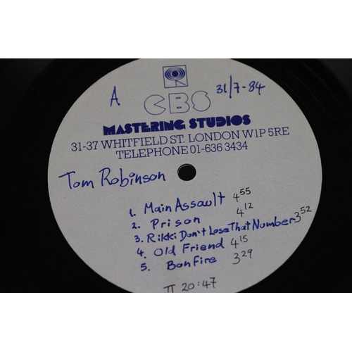 418 - NEW WAVE ACETATE LP - TOM ROBINSON BAND - HOPE AND GLORY, UNIQUE UK full album CBS MASTERING STUDIOS... 