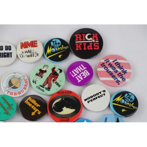 426 - PUNK / MOD REVIVAL ORIGINAL LATE 1970’S BADGES.  37 LATE 1970’S EARLY 1980’S ORIGINAL PUNK / MOD REV... 