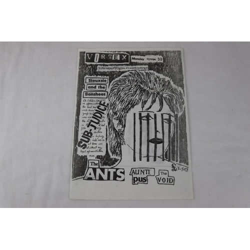 429 - PUNK HANDBILL - SIOUXSIE AND THE BANSHEES / THE ANTS / THE MODELS, 1977 ORIGINAL UK DOUBLE SIDED HAN... 