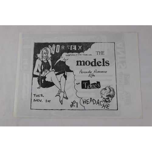 429 - PUNK HANDBILL - SIOUXSIE AND THE BANSHEES / THE ANTS / THE MODELS, 1977 ORIGINAL UK DOUBLE SIDED HAN... 