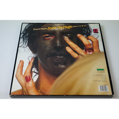 43 - Vinyl - Frank Zappa Joes Garage 1,2,3 box set (ZAPPA 20).  Sleeves & Vinyl EX, box has some bufferin... 