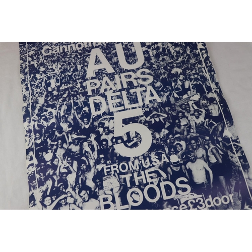 430 - POST PUNK / PUNK PROMO POSTER - A RARE ORIGINAL PROMO CONCERT POSTER advertising a concert by THE AU... 