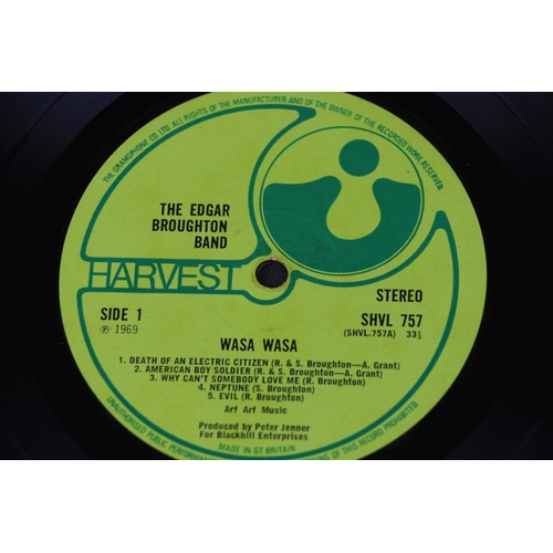 7 - Vinyl - Edgar Broughton Band Wasa Wasa (SHVL 757) no EMI on label or Sold In UK, Harvest advertising... 