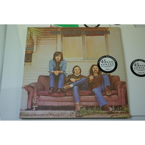 87 - Vinyl - Crosby, Stills & Nash Self Titled (SD 8229) 45rpm series one sided pressings - 4 discs in to... 