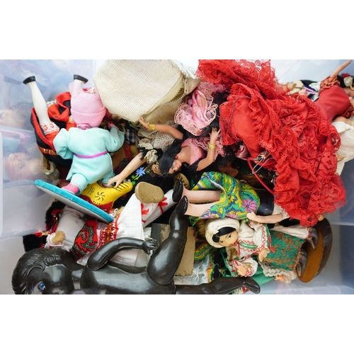 57 - Large quantity of small sized dolls to include Norah Wellings, Greek Boy (NYC) etc, plastic, cellulo... 