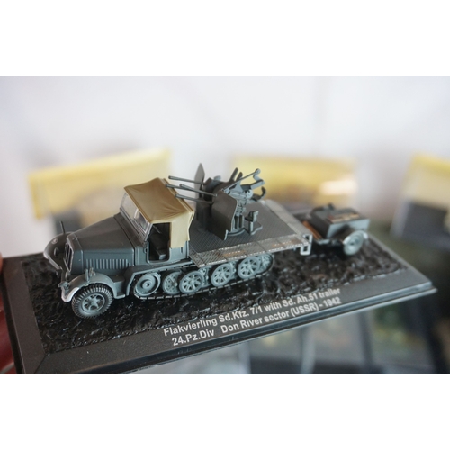 20 - 120 x Cased De Agostini Combat Tank Collection diecast models to include Challenger 1, M4A3 Sherman,... 