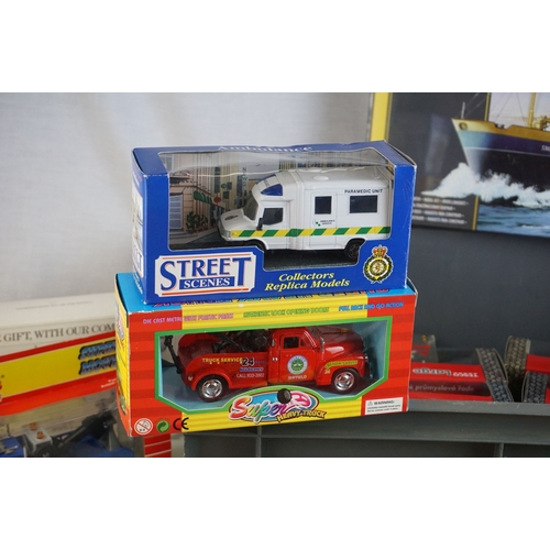 41 - 22 X Boxed, carded and cased diecast construction and emergency services models to include 7 x Tesco... 