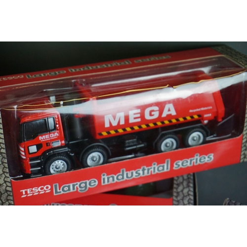 41 - 22 X Boxed, carded and cased diecast construction and emergency services models to include 7 x Tesco... 