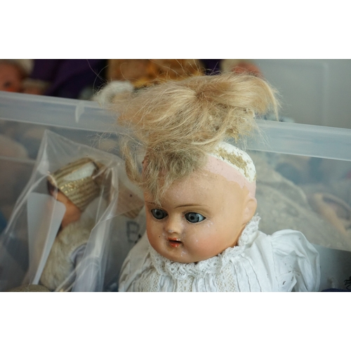 63 - Quantity of various 20th dolls to include bisque, plastic and cloth examples, featuring Jays of Dubl... 