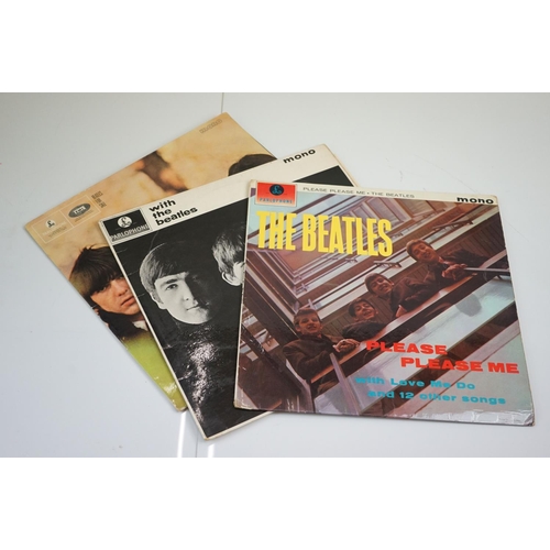 170 - Vinyl - The Beatles 3 LP's to include Please Please Me (PMC 1202) yellow/black label, The Parlophone... 