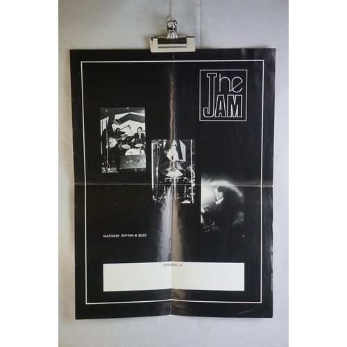 438 - PUNK / MOD REVIVAL PROMO GIG POSTER - THE JAM - MAXIMUM RHYTHM & BLUES / APPEARING AT. 1976 UK ORIGI... 