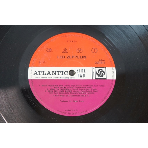 190 - Vinyl - Led Zeppelin Four Symbols x 2 including early plum/orange Atlantic label (2401012) with four... 