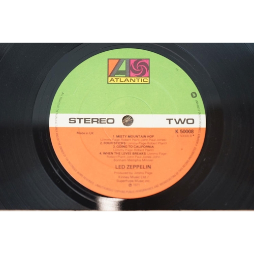 190 - Vinyl - Led Zeppelin Four Symbols x 2 including early plum/orange Atlantic label (2401012) with four... 