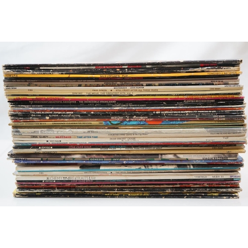 195 - Vinyl - Rock & Pop collection of around 50 LP's to include The Rolling Stones, Queen, Nils Lofgren, ... 