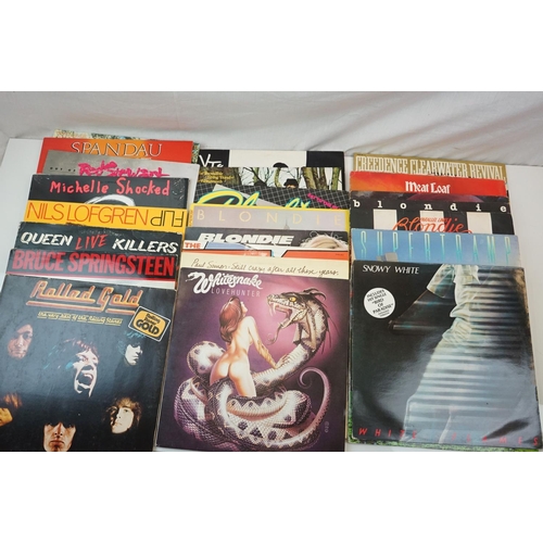 195 - Vinyl - Rock & Pop collection of around 50 LP's to include The Rolling Stones, Queen, Nils Lofgren, ... 