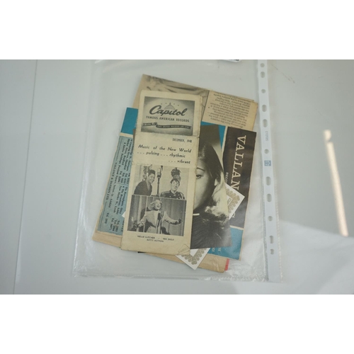 292 - Music ephemera - Quantity of various promo cards, brochures, magazines, cuttings and facsimiles from... 