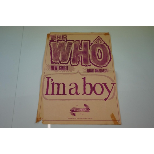 295 - Music Poster - The Who I'm A Boy new single promo poster on Reaction, dated 26th August 1966, showin... 