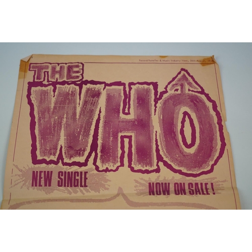 295 - Music Poster - The Who I'm A Boy new single promo poster on Reaction, dated 26th August 1966, showin... 