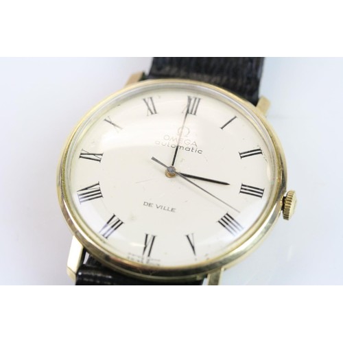 296A - A gentleman's Omega De Ville automatic wristwatch with gold plated case, Omega logo to crown.  Repla... 