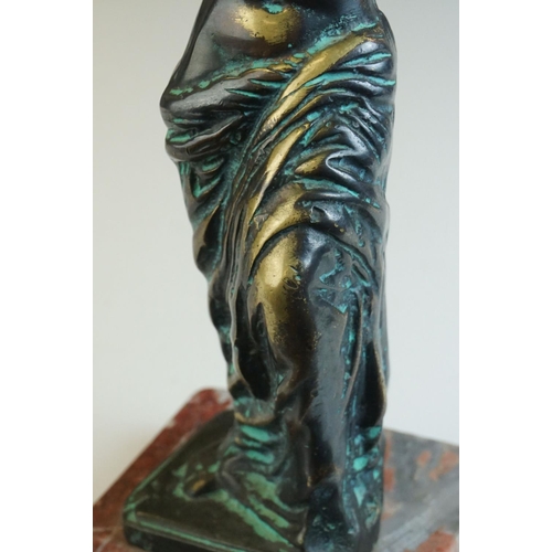 109 - Bronze Figure ' Venus De Milo ' on marble base
