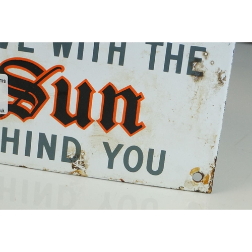 116 - Sun Insurance office enamel sign, 26cms x 18.5cms