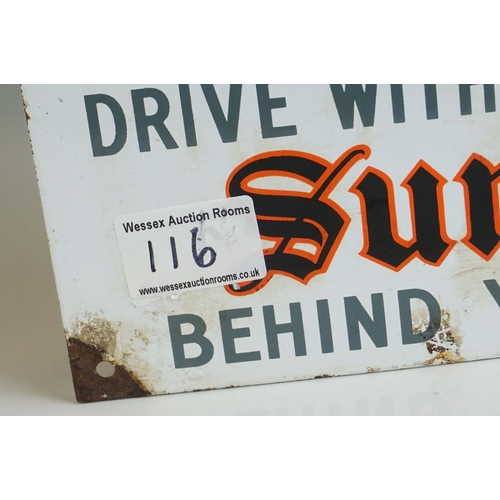 116 - Sun Insurance office enamel sign, 26cms x 18.5cms