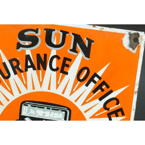 116 - Sun Insurance office enamel sign, 26cms x 18.5cms