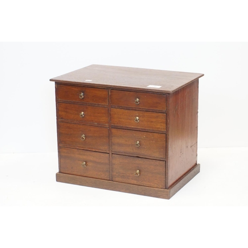 118 - Vintage Mahogany Table Top Chest of Eight Drawers