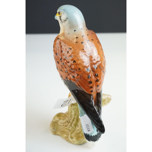 12 - Beswick figure of a Kestrel impressed no 2316 and green paper label.